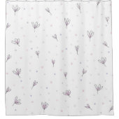 シンプルミニマエレガントリストDitsyフローラデザイン | シャワーカーテン (正面)