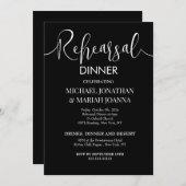 シンプルミニマエレガントリハーサルディナー 招待状 (正面/裏面)