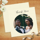 シンプルミニマカスタムリスト写真の結婚ありがとう ノートカード