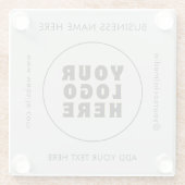 シンプルミニマカスタムリスト文字 ガラスコースター (裏面)