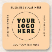 シンプルミニマカスタムリスト文字 コースター (正面)