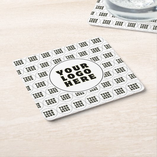シンプルミニマカスタムリスト文字 スクエアペーパーコースター (アングル)