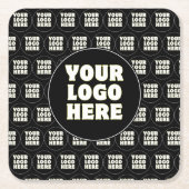 シンプルミニマカスタムリスト文字 スクエアペーパーコースター (正面)