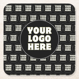 シンプルミニマカスタムリスト文字 スクエアペーパーコースター