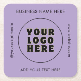 シンプルミニマカスタムリスト文字 スクエアペーパーコースター