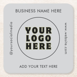 シンプルミニマカスタムリスト文字 スクエアペーパーコースター