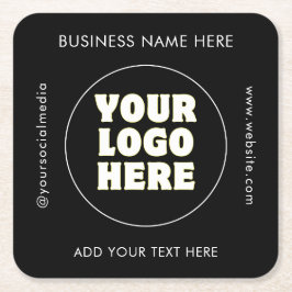 シンプルミニマカスタムリスト文字 スクエアペーパーコースター