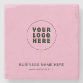 シンプルミニマカスタムリスト文字 ストーンコースター (正面)