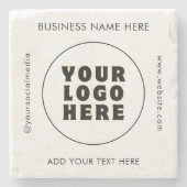 シンプルミニマカスタムリスト文字 ストーンコースター (正面)