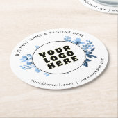 シンプルミニマカスタムリスト文字 ラウンドペーパーコースター (アングル)