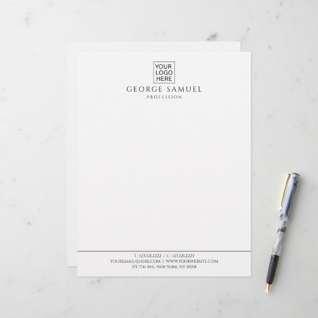 シンプルミニマカスタムリスト文字 レターヘッド (正面/裏面インサイチュ)