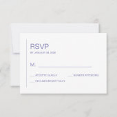シンプルミニマコンテンポラリーリス結婚ク 出欠カード (正面)