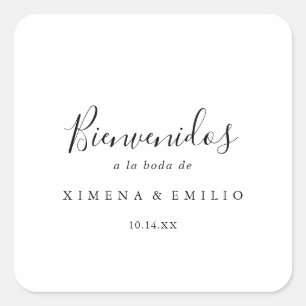 シンプルミニマスペインの結婚リスト スクエアシール