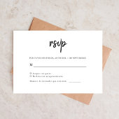 シンプルミニマスペインの結婚リスト 出欠カード