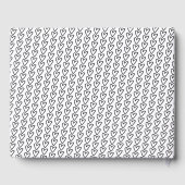 シンプルミニマパーソナライズされた結婚リスト ゲストブック (裏面)