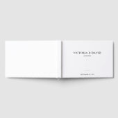 シンプルミニマフォーマル結婚リスト金箔 ゲストブック (全面)