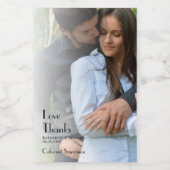 シンプルミニマモダンラム写真のミ結婚ニ ワインラベル (シングルラベル)