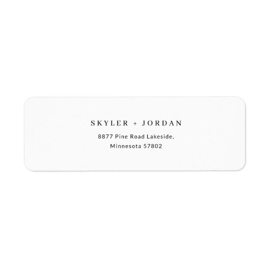 シンプルミニマモダンラ結婚ム差出人住所 ラベル (正面)