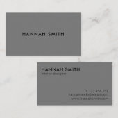 シンプルミニマモダンリストのグレーの名刺 名刺 (正面/裏面)