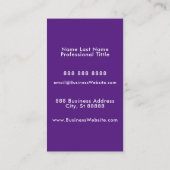 シンプルミニマモダンリストのビジネスロゴ(紫) 名刺 (裏面)