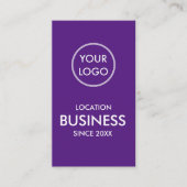 シンプルミニマモダンリストのビジネスロゴ(紫) 名刺 (正面)