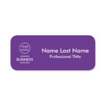 シンプルミニマモダンリストのビジネスロゴ（紫）