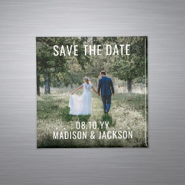 シンプルミニマモダンリストの結婚式の日付を保存 マグネット