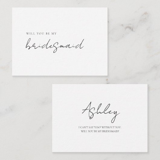 シンプルミニマモダンリストの花嫁の提案 ノートカード (正面/裏面)