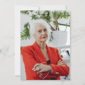 シンプルミニマモダンリストの退職パーティー写真 招待状 (裏面)