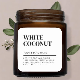 シンプルミニマモダンリストろうそく食品ラベル スクエアシール