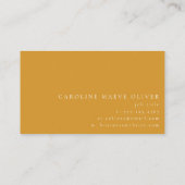 シンプルミニマモダンリストイエローモノグラムロゴ 名刺 (裏面)