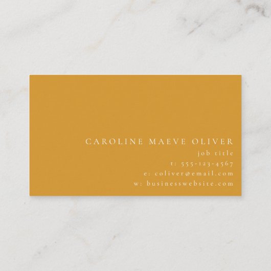 シンプルミニマモダンリストイエローモノグラムロゴ 名刺 (裏面)