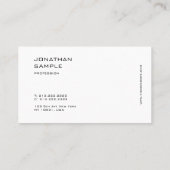 シンプルミニマモダンリストエレガントプロフェッショナル 名刺 (裏面)