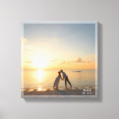 シンプルミニマモダンリストカスタムウェディングフォト キャンバスプリント (正面)