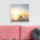 シンプルミニマモダンリストカスタムウェディングフォト キャンバスプリント (インサイチュ (リビング))