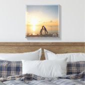 シンプルミニマモダンリストカスタムウェディングフォト キャンバスプリント (インサイチュ (寝室))