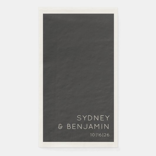 シンプルミニマモダンリストカスタムウェディングブラック (正面)