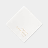 シンプルミニマモダンリストカスタムウェディング金ゴールド 箔ナプキン (右)