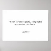 シンプルミニマモダンリストカスタム引用文 ポスター (正面)