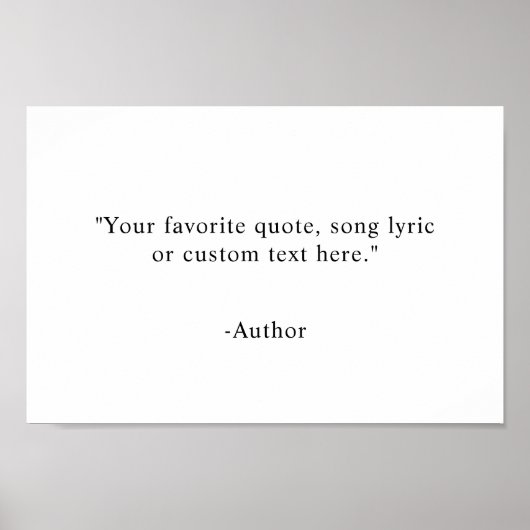 シンプルミニマモダンリストカスタム引用文 ポスター (正面)