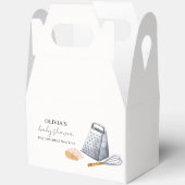 シンプルミニマモダンリストシェフキッチンベビーシャワー フェイバーボックス (見開き)