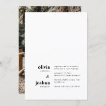 シンプルミニマモダンリストタイポグラフィ写真結婚の