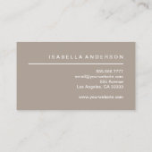 シンプルミニマモダンリストタウペプロフェッショナル 名刺 (裏面)