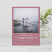 シンプルミニマモダンリストダスティバラ結婚写真 招待状 (スタンド正面)