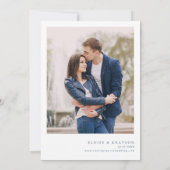 シンプルミニマモダンリストダスティブルー詳細結婚ズ 招待状 (裏面)