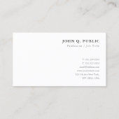 シンプルミニマモダンリストテンプレートプロフェッショナルトップ 名刺 (裏面)