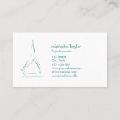 シンプルミニマモダンリストピラティスフィットネス 名刺 (裏面)