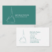 シンプルミニマモダンリストピラティスフィットネス 名刺 (正面/裏面)