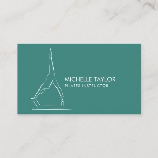 シンプルミニマモダンリストピラティスフィットネス 名刺 (正面)