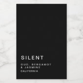 シンプルミニマモダンリストブラックキャンドルラベル フードラベル (シングルラベル)